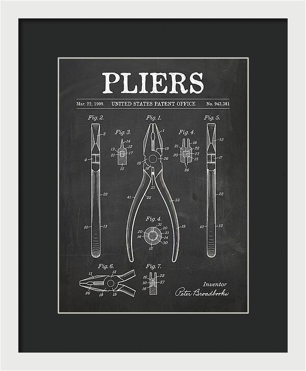 Pliers Chalkboard Patent Us943381a
