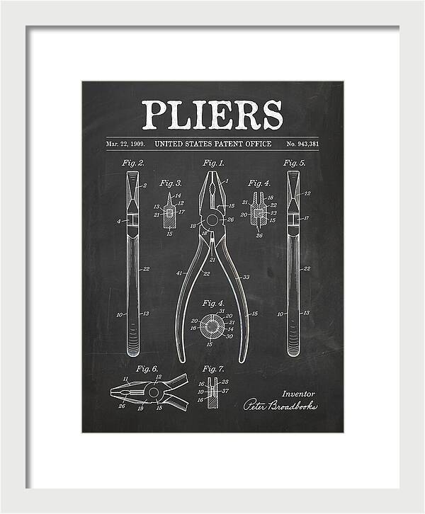 Pliers Chalkboard Patent Us943381a