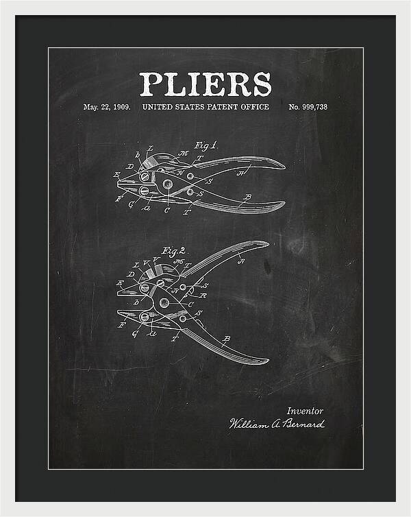Pliers Chalkboard Patent Us999738a