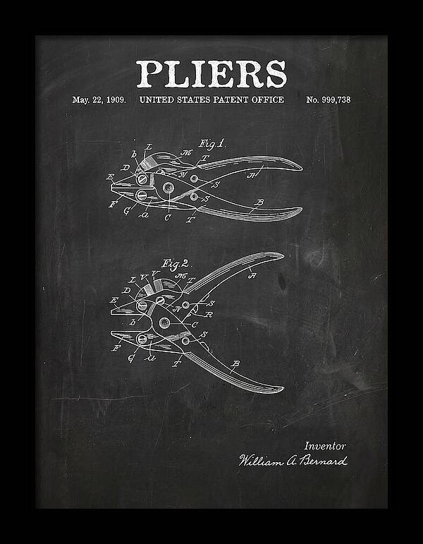 Pliers Chalkboard Patent Us999738a