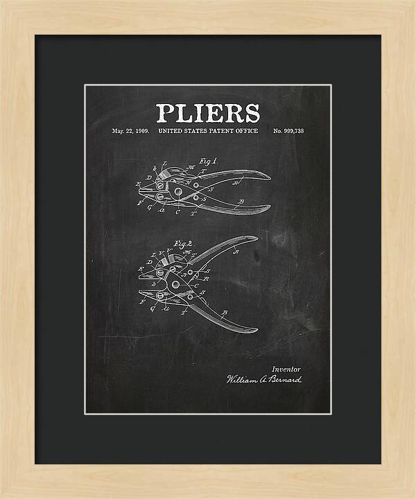 Pliers Chalkboard Patent Us999738a