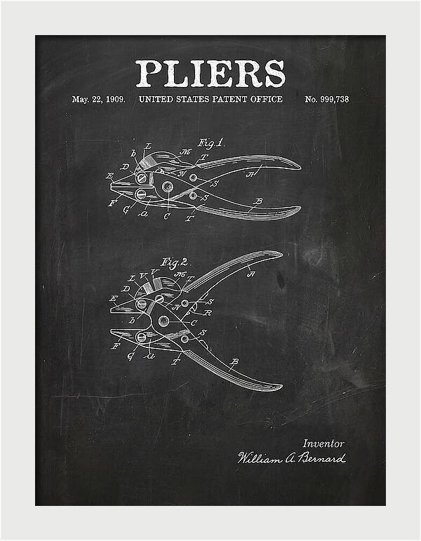 Pliers Chalkboard Patent Us999738a