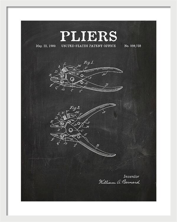 Pliers Chalkboard Patent Us999738a