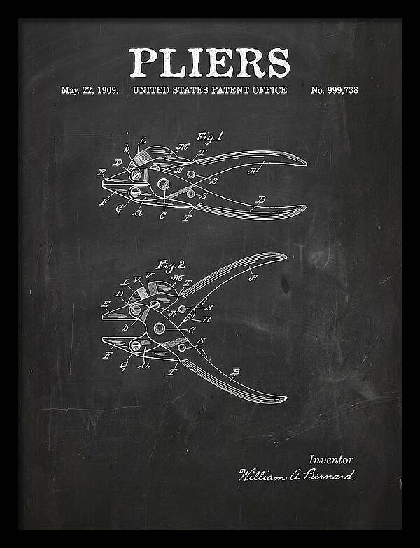 Pliers Chalkboard Patent Us999738a