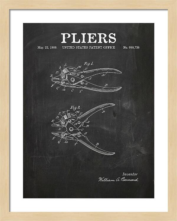 Pliers Chalkboard Patent Us999738a