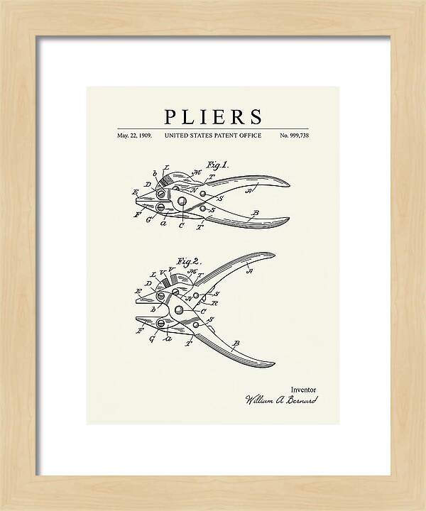 Pliers Minimalist Patent Us999738a