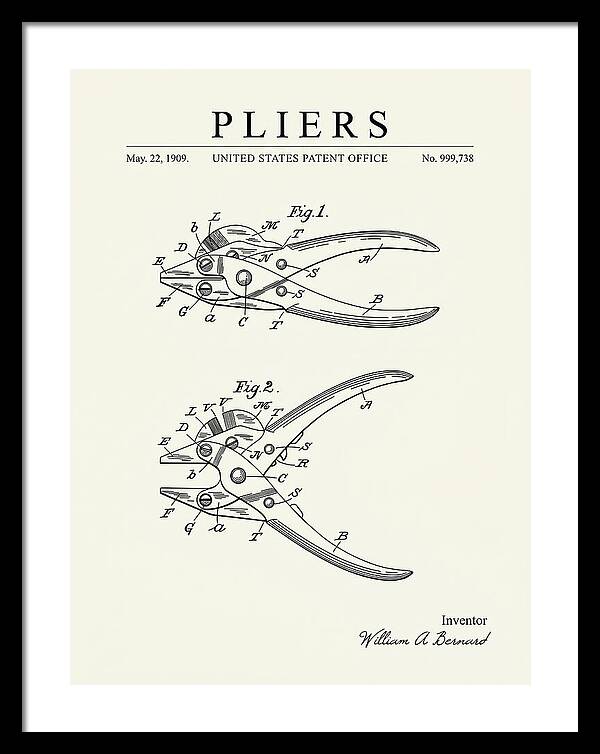 Pliers Minimalist Patent Us999738a