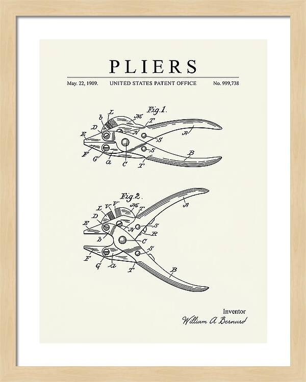 Pliers Minimalist Patent Us999738a