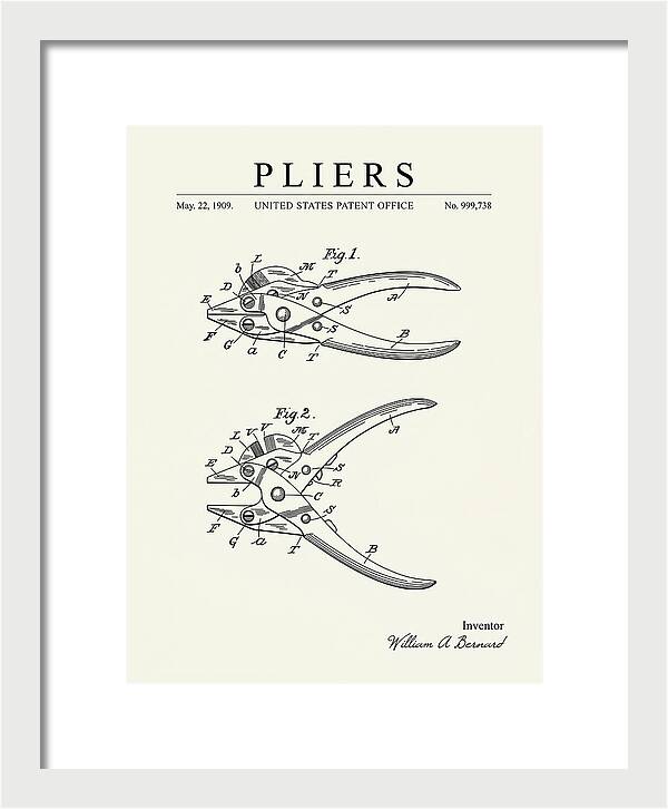 Pliers Minimalist Patent Us999738a
