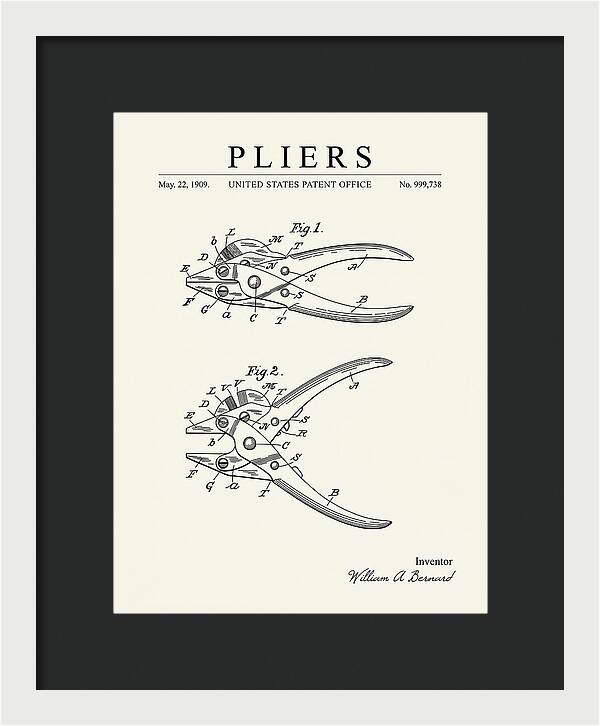 Pliers Minimalist Patent Us999738a
