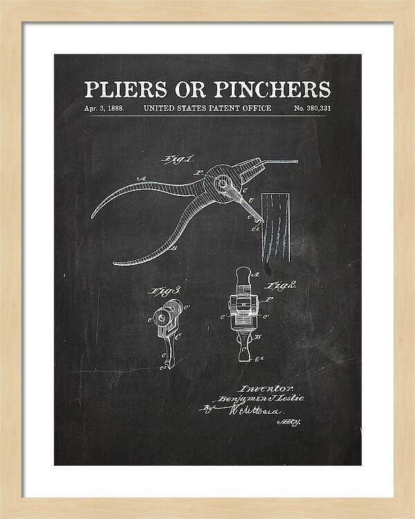 Pliers Or Pinchers Chalkboard Patent Us380331a