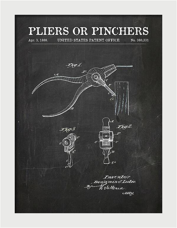 Pliers Or Pinchers Chalkboard Patent Us380331a