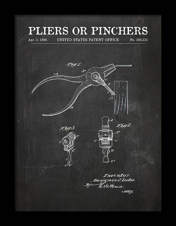 Pliers Or Pinchers Chalkboard Patent Us380331a