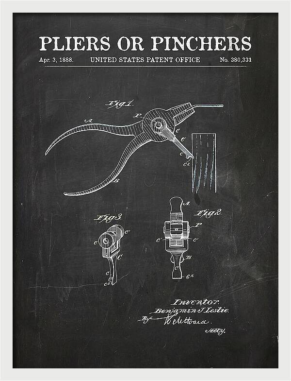 Pliers Or Pinchers Chalkboard Patent Us380331a