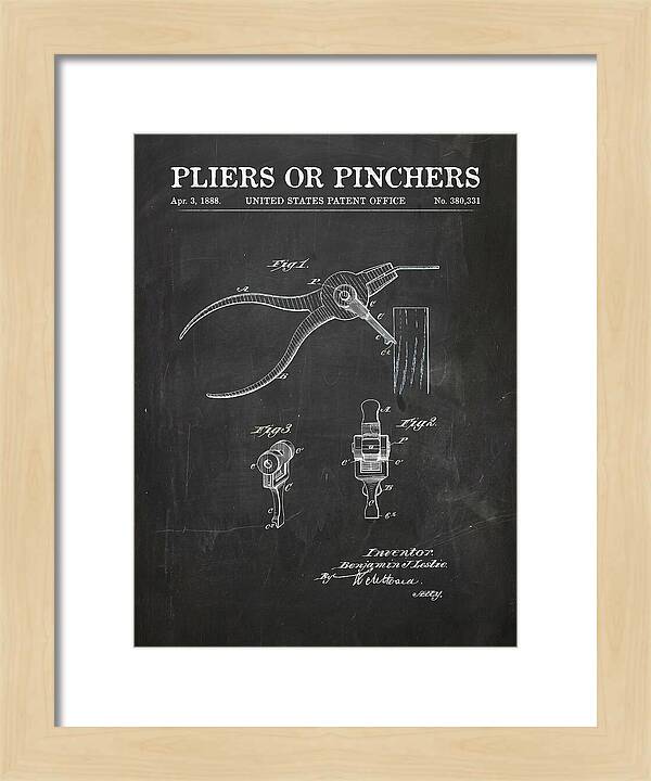 Pliers Or Pinchers Chalkboard Patent Us380331a