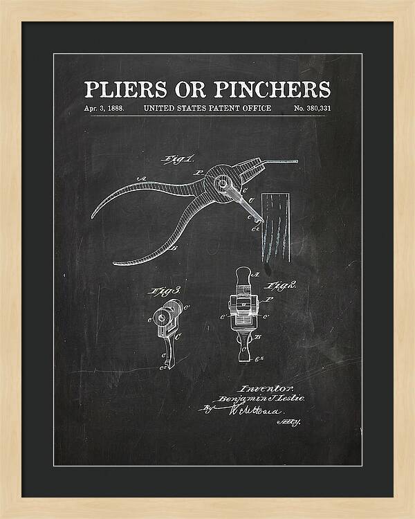 Pliers Or Pinchers Chalkboard Patent Us380331a