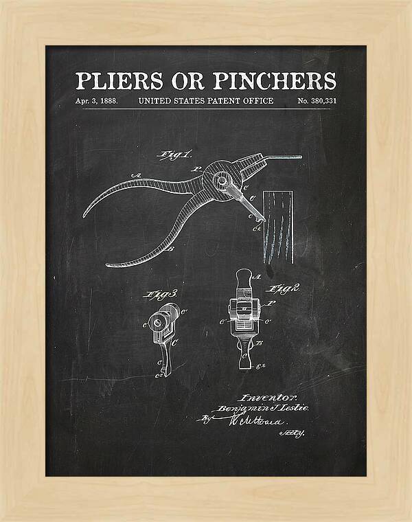 Pliers Or Pinchers Chalkboard Patent Us380331a