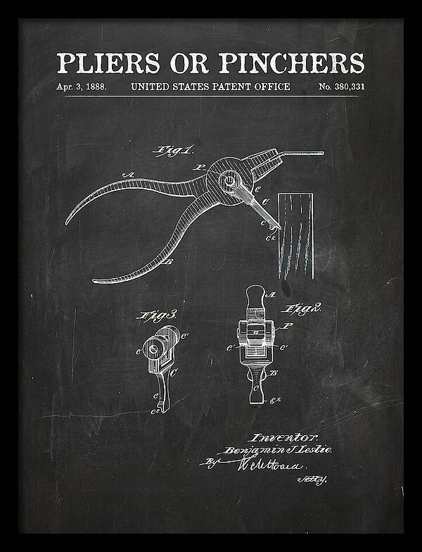 Pliers Or Pinchers Chalkboard Patent Us380331a