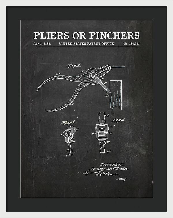 Pliers Or Pinchers Chalkboard Patent Us380331a