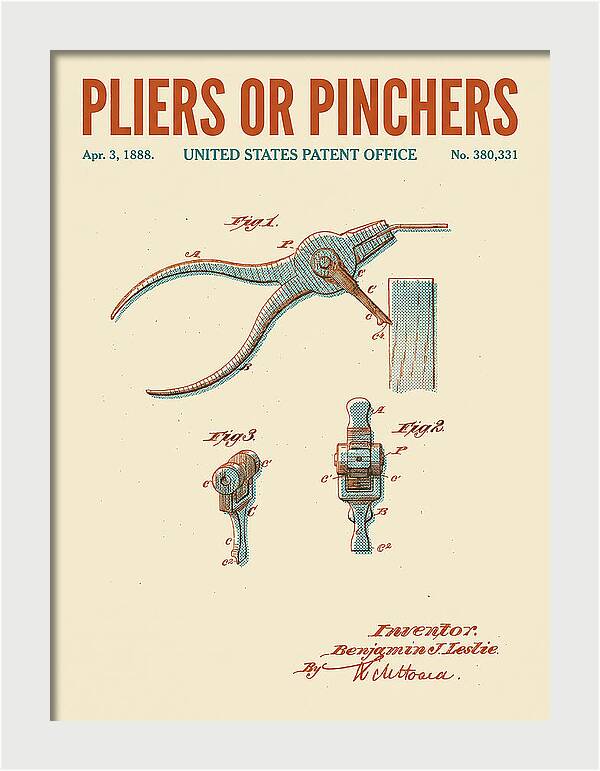 Pliers Or Pinchers Retro Patent Us380331a