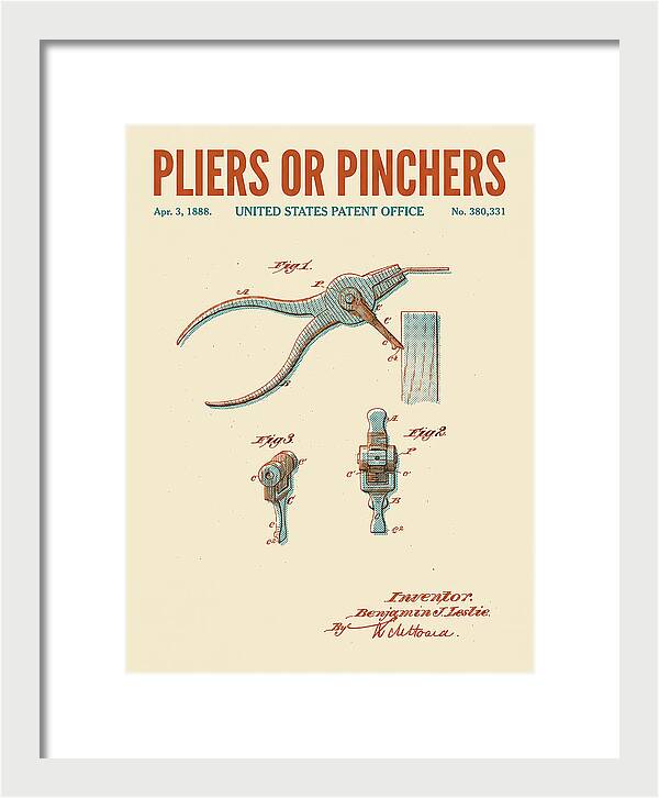 Pliers Or Pinchers Retro Patent Us380331a