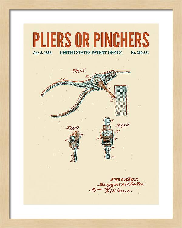 Pliers Or Pinchers Retro Patent Us380331a