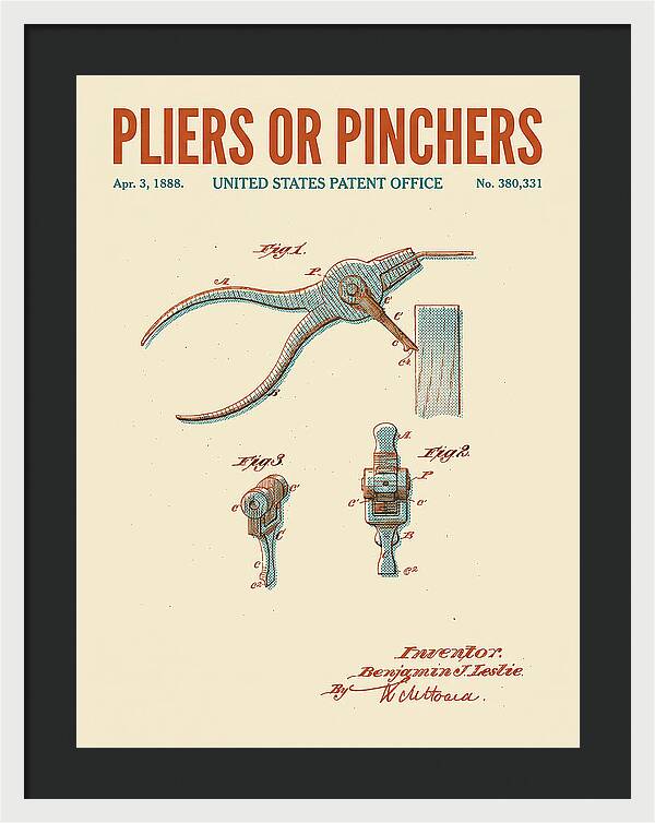 Pliers Or Pinchers Retro Patent Us380331a