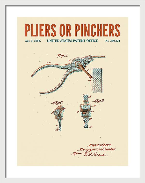 Pliers Or Pinchers Retro Patent Us380331a