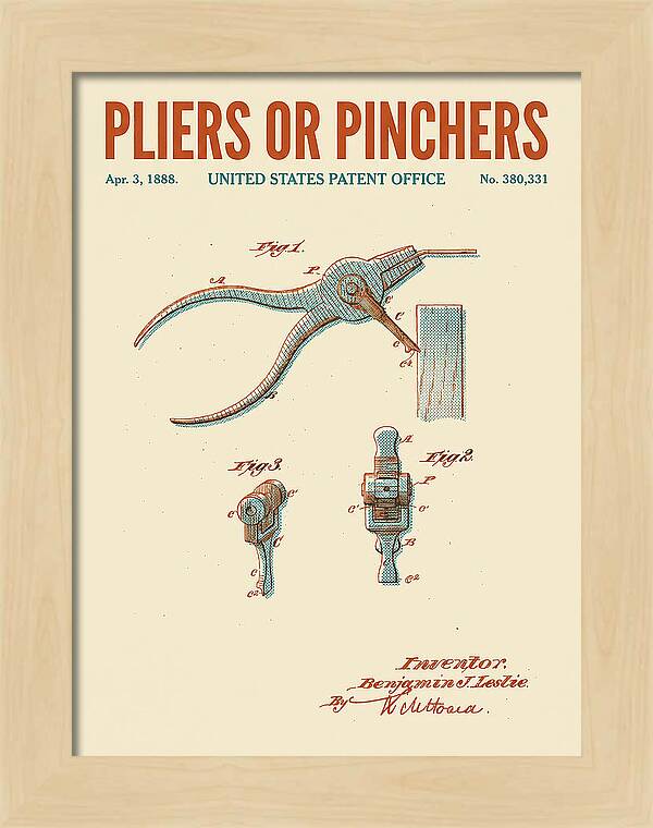 Pliers Or Pinchers Retro Patent Us380331a