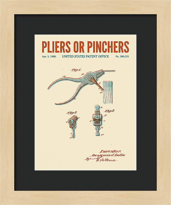 Pliers Or Pinchers Retro Patent Us380331a
