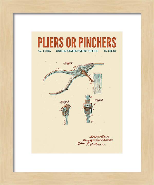 Pliers Or Pinchers Retro Patent Us380331a