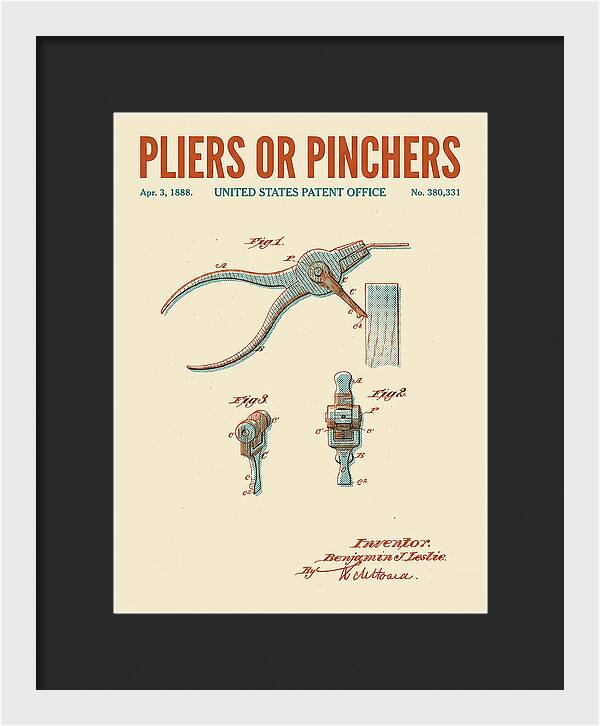 Pliers Or Pinchers Retro Patent Us380331a