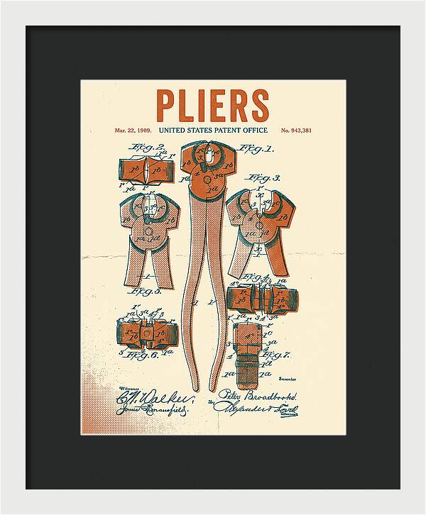 Pliers Retro Patent Us943381a