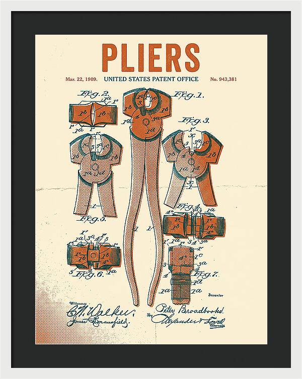 Pliers Retro Patent Us943381a