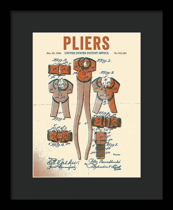Pliers Retro Patent Us943381a