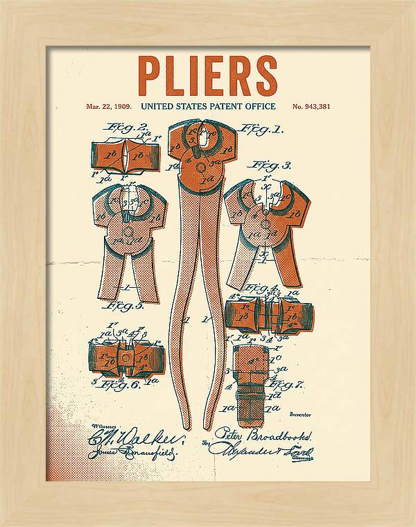 Pliers Retro Patent Us943381a