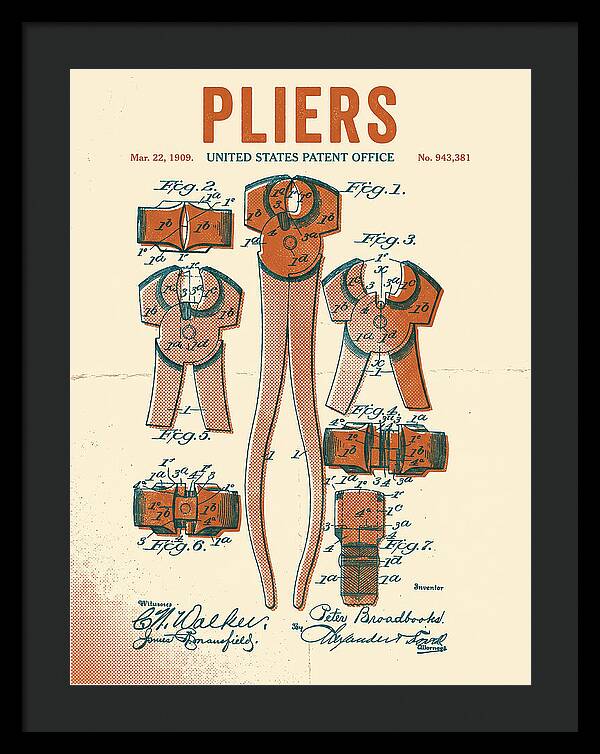 Pliers Retro Patent Us943381a