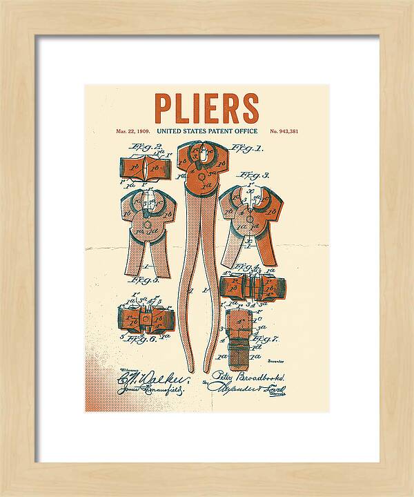 Pliers Retro Patent Us943381a