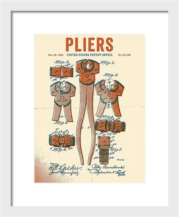 Pliers Retro Patent Us943381a