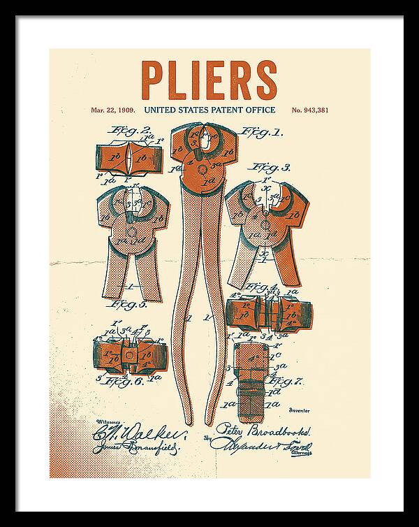 Pliers Retro Patent Us943381a