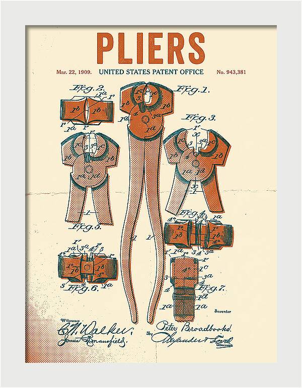 Pliers Retro Patent Us943381a