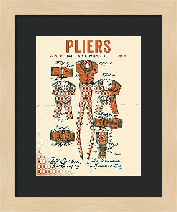 Pliers Retro Patent Us943381a