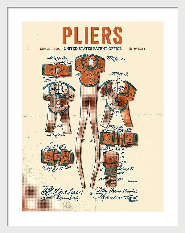 Pliers Retro Patent Us943381a