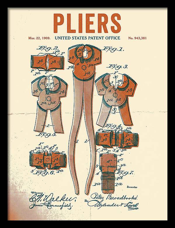 Pliers Retro Patent Us943381a