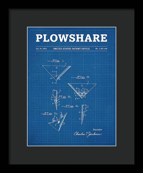 Plowshare Blueprint Patent Us1497144a