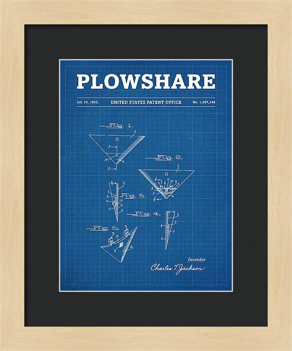 Plowshare Blueprint Patent Us1497144a