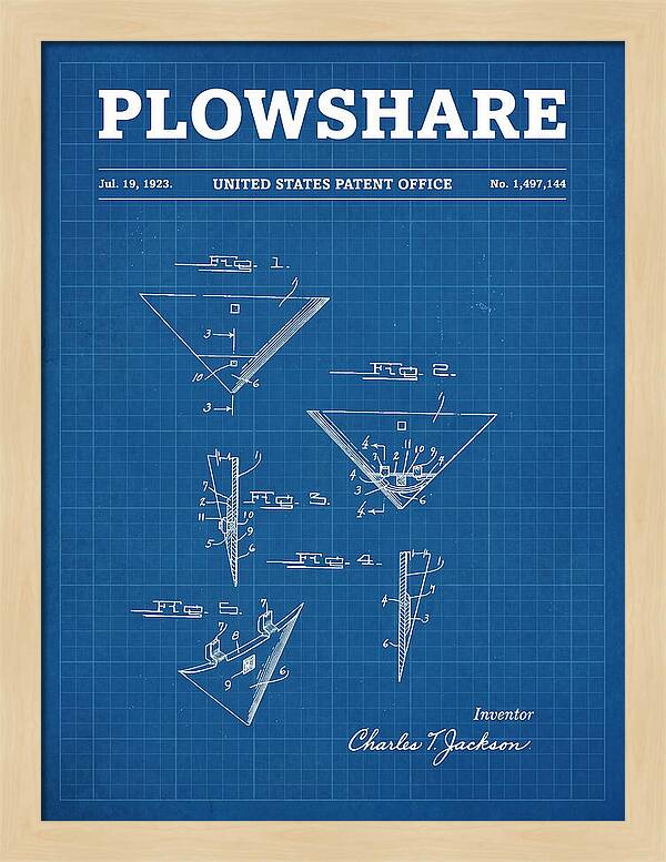Plowshare Blueprint Patent Us1497144a