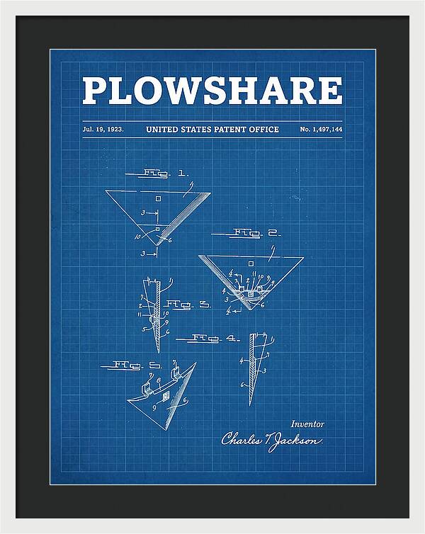Plowshare Blueprint Patent Us1497144a