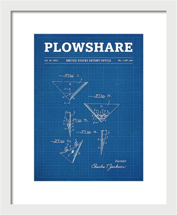 Plowshare Blueprint Patent Us1497144a
