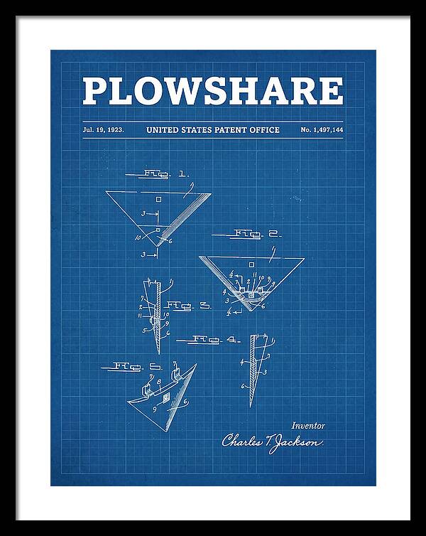 Plowshare Blueprint Patent Us1497144a